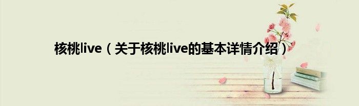 核桃live（关于核桃live的基本详情介绍）