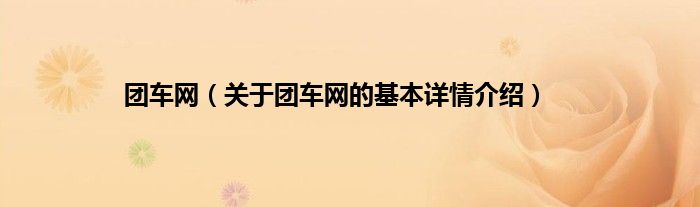 团车网（关于团车网的基本详情介绍）